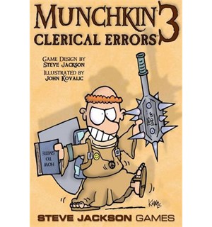 Munchkin 3 Clerical Errors Expansion Utvidelse til Munchkin Kortspill 